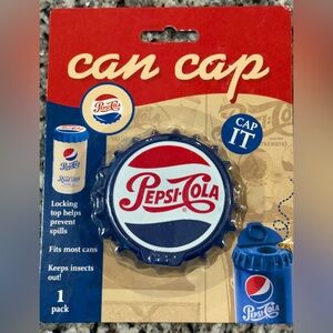 New in package- Vintage look- Old Pepsi logo soda can locking top